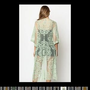 Do Everything in Love Mint Green Lace Swim Coverup